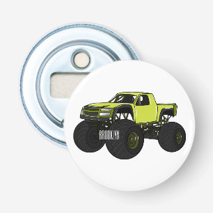 Monster truck cartoon illustration bottle opener