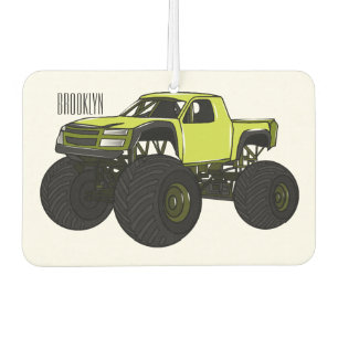 Monster truck cartoon illustration car air freshener