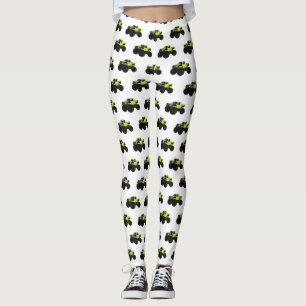Monster truck cartoon illustration leggings
