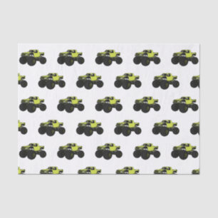 Monster truck cartoon illustration tissue paper