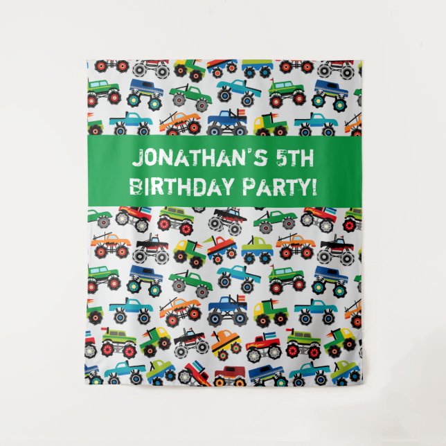 Monster Truck Childrens Tapestry (Front)