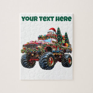 Monster Truck Christmas – Editable Puzzle