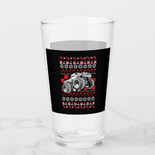 Monster Truck Christmas Glass