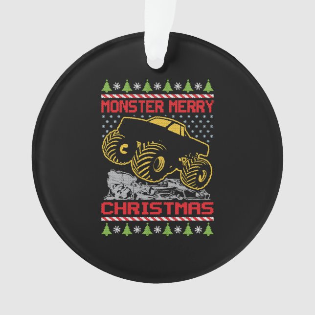 Monster Truck Christmas  Ornament (Front)