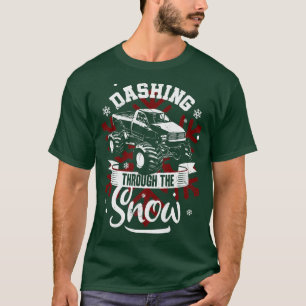 Monster Truck Christmas V8 Engine Muscle Car Picku T-Shirt