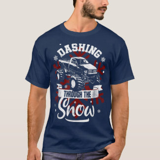 Monster Truck Christmas V8 Engine Muscle Car Picku T-Shirt