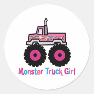 Monster Truck Classic Round Sticker