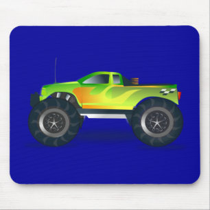 Monster Truck. Cool and colourful modified Pick up Mouse Mat
