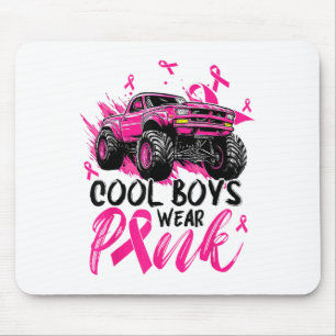 Monster Truck Cool Boys Wear Nk Breast Cancer Awar Mouse Mat