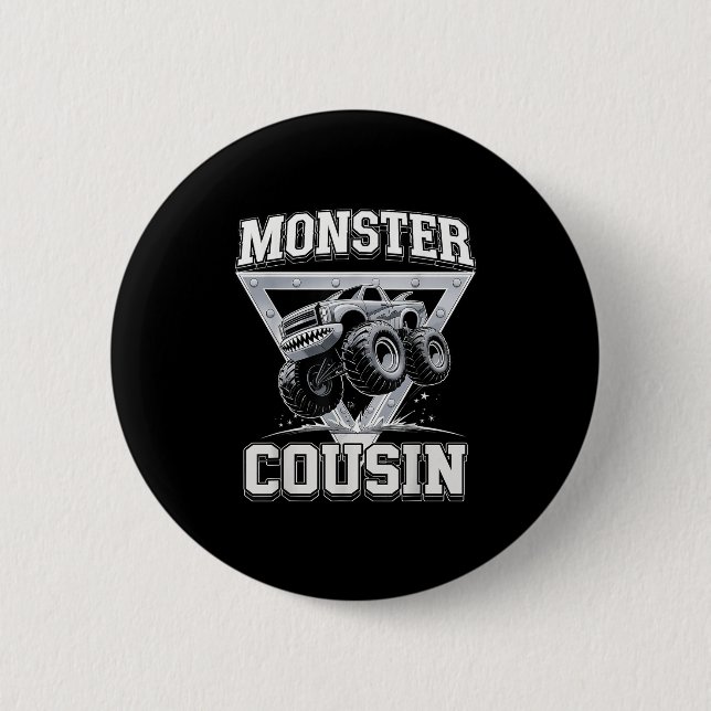 Monster Truck Cousin Fathers Day Monster Truck Are 6 Cm Round Badge (Front)
