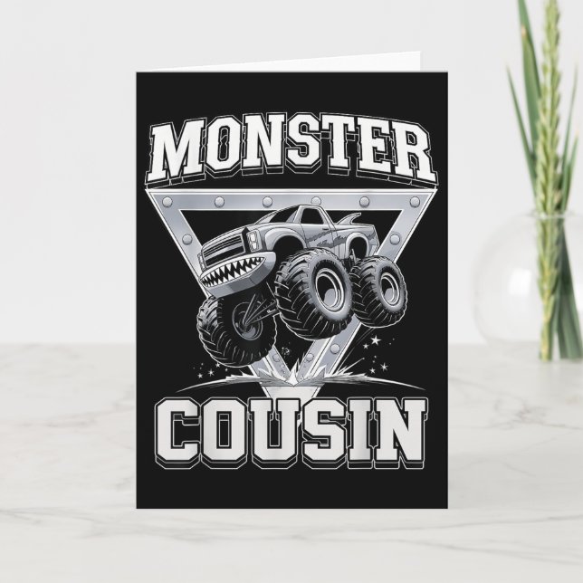 Monster Truck Cousin Fathers Day Monster Truck Are Card (Front)