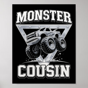 Monster Truck Cousin Fathers Day Monster Truck Are Poster