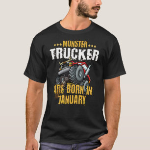 Monster Truck Crusher Jam Birthday Bday Born In Ja T-Shirt