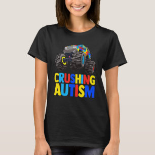 Monster Truck Crushing Austim Autism Awareness T-Shirt