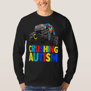 Monster Truck Crushing Austim Autism Awareness T-Shirt