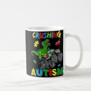 Monster Truck Crushing Austim  Autism Awareness TR Coffee Mug