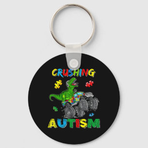 Monster Truck Crushing Austim  Autism Awareness TR Key Ring