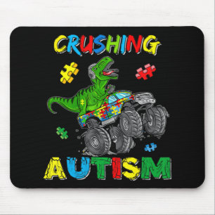 Monster Truck Crushing Austim Autism Awareness TR Mouse Mat