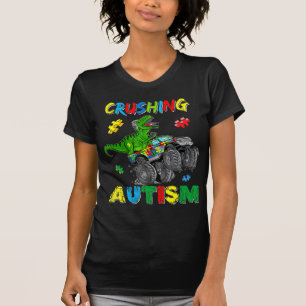 Monster Truck Crushing Austim  Autism Awareness TR T-Shirt