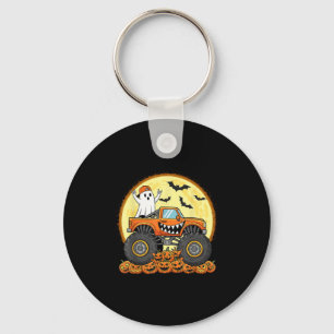 Monster Truck Cute Boo Pumpkin Funny Halloween Kid Key Ring
