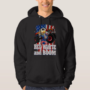 Monster Truck Dabbing Uncle Sam 4th Of July Americ Hoodie
