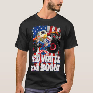Monster Truck Dabbing Uncle Sam 4th Of July Americ T-Shirt
