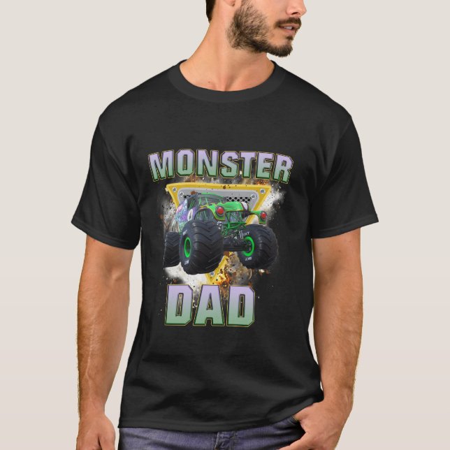 Monster Truck Dad Monster Truck Are My Jam Truck L T-Shirt (Front)