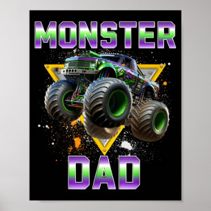 Monster truck dad monster truck my jam truck lover poster