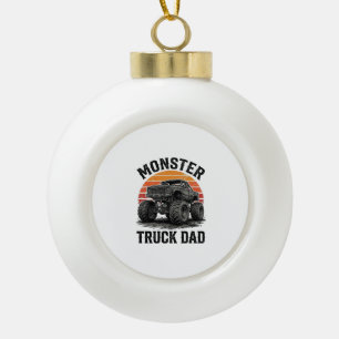 Monster Truck Dad Vintage Off Road Graphic_1 Ceramic Ball Christmas Ornament