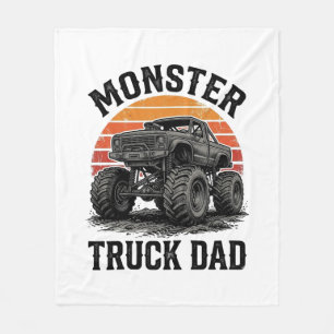 Monster Truck Dad Vintage Off Road Graphic_1 Fleece Blanket