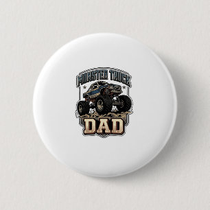 Monster Truck Dad Vintage Vector Shirt Design_1 6 Cm Round Badge
