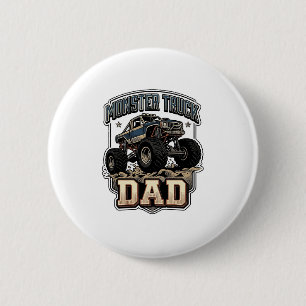 Monster Truck Dad Vintage Vector Shirt Design_1 6 Cm Round Badge