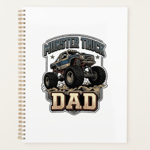 Monster Truck Dad Vintage Vector Shirt Design_1 Planner