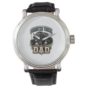 Monster Truck Dad Vintage Vector Shirt Design_1 Watch