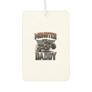 Monster Truck Daddy Vintage Engraving Shirt Design Car Air Freshener