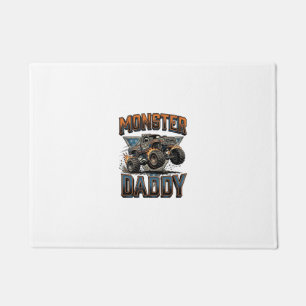 Monster Truck Daddy Vintage Engraving Shirt Design Doormat