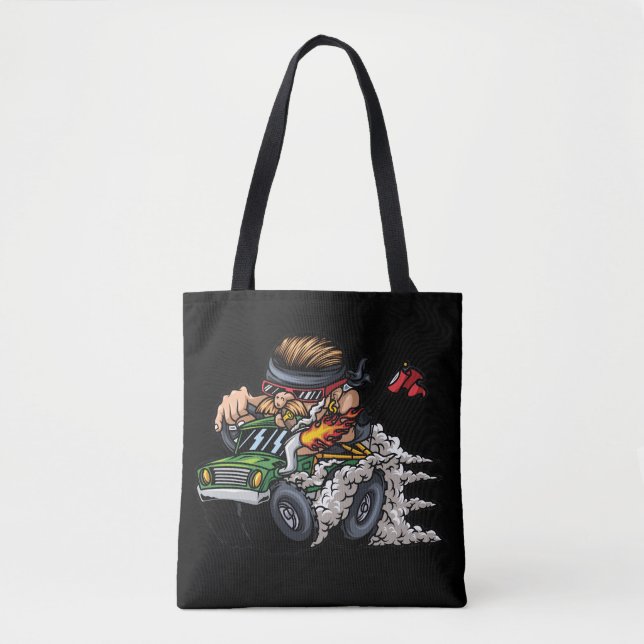 monster truck design 1 tote bag (Front)