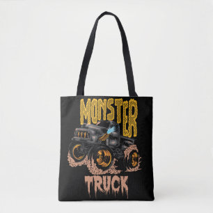 monster truck design tote bag