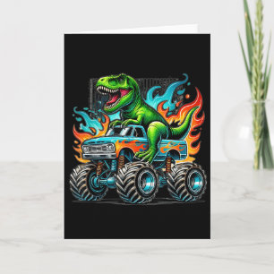 Monster Truck Dinosaur Birthday Party Monster Truc Card