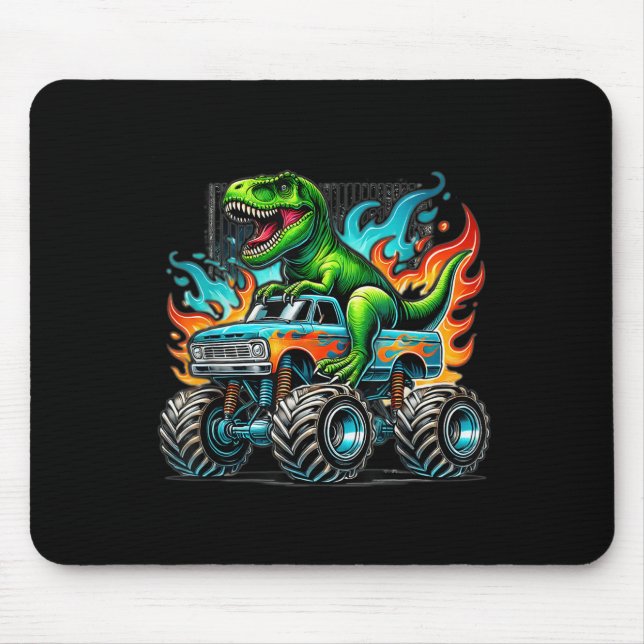 Monster Truck Dinosaur Birthday Party Monster Truc Mouse Mat (Front)