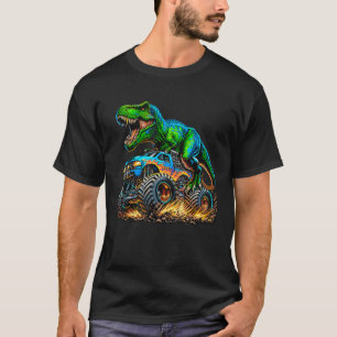 Monster Truck Dinosaur Birthday Party Monster Truc T-Shirt