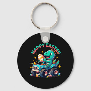 Monster Truck Dinosaur Boys Easter Graphic Top Key Ring
