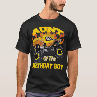 Monster truck Earth Aunt of The Birthday Boy 2 T-Shirt