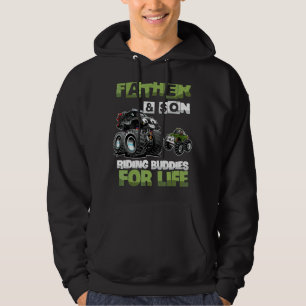 Monster Truck Father And Son Riding Buddies For Li Hoodie