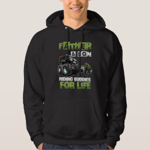 Monster Truck Father And Son Riding Buddies For Li Hoodie