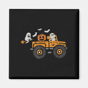 Monster Truck Ghost Pumpkin Halloween Costume Boy  Magnet