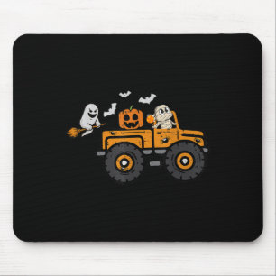 Monster Truck Ghost Pumpkin Halloween Costume Boy  Mouse Mat