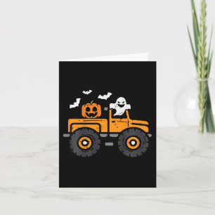Monster Truck Ghost Pumpkin Halloween Costume Todd Card