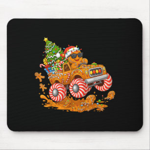 Monster Truck Gingerbread Man Funny Christmas Baki Mouse Mat