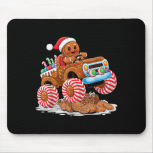 Monster Truck Gingerbread Man Funny Christmas Baki Mouse Mat